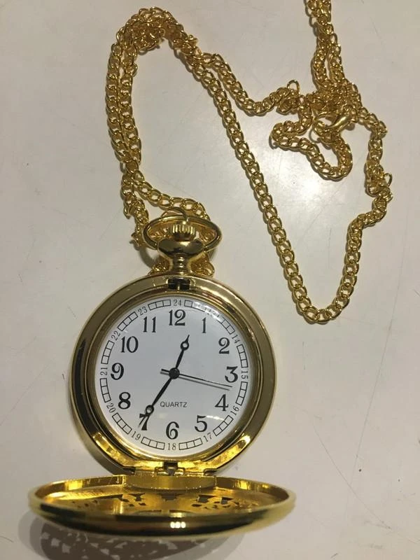 Golden compass pocket watch – photo 2